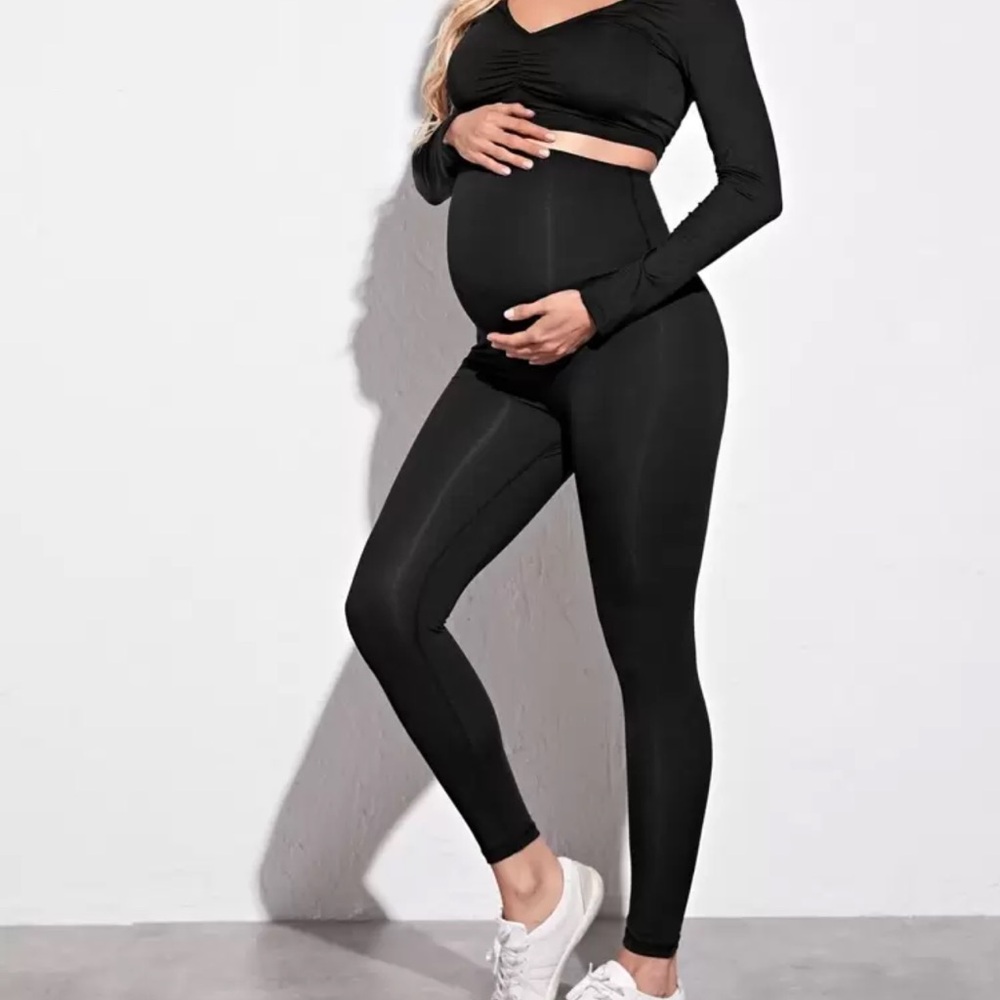 2pc Maternity Black Leggings